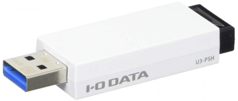 I-O DATA ノック式USBメモリー 8GB U3-PSH8G/W USB 3.0/2.0対応/ホワイト