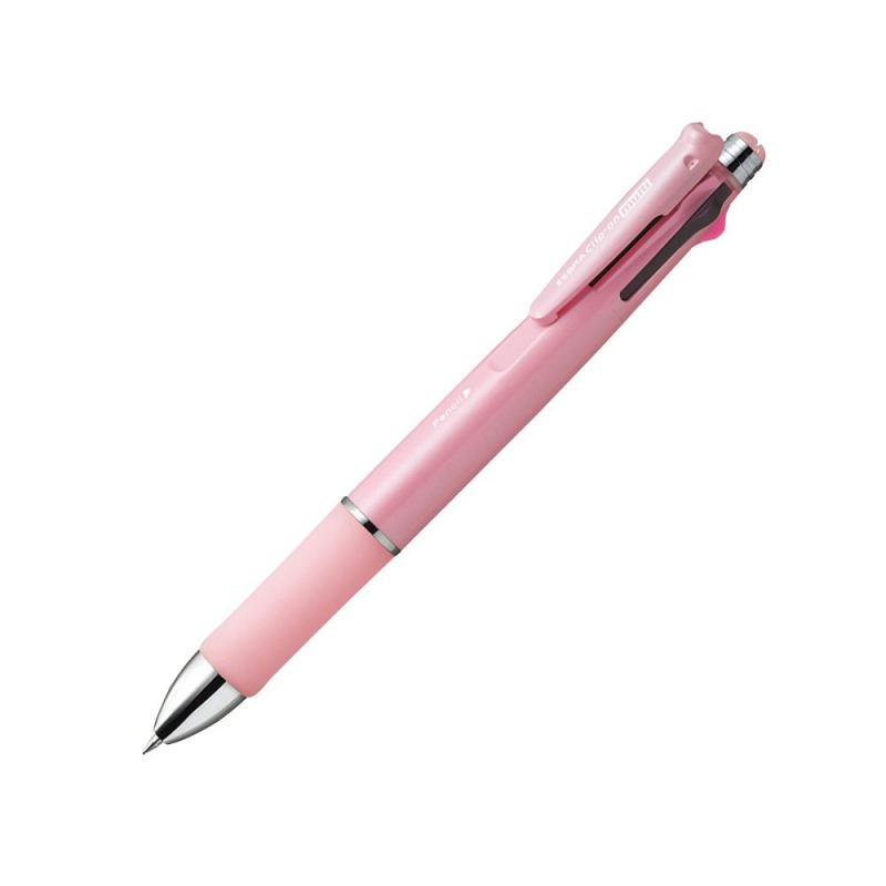 ゼブラ 多機能ペン 4色+シャープ クリップオンマルチ1000S ピンク B4SA3-P 14.87cm×1.4cm