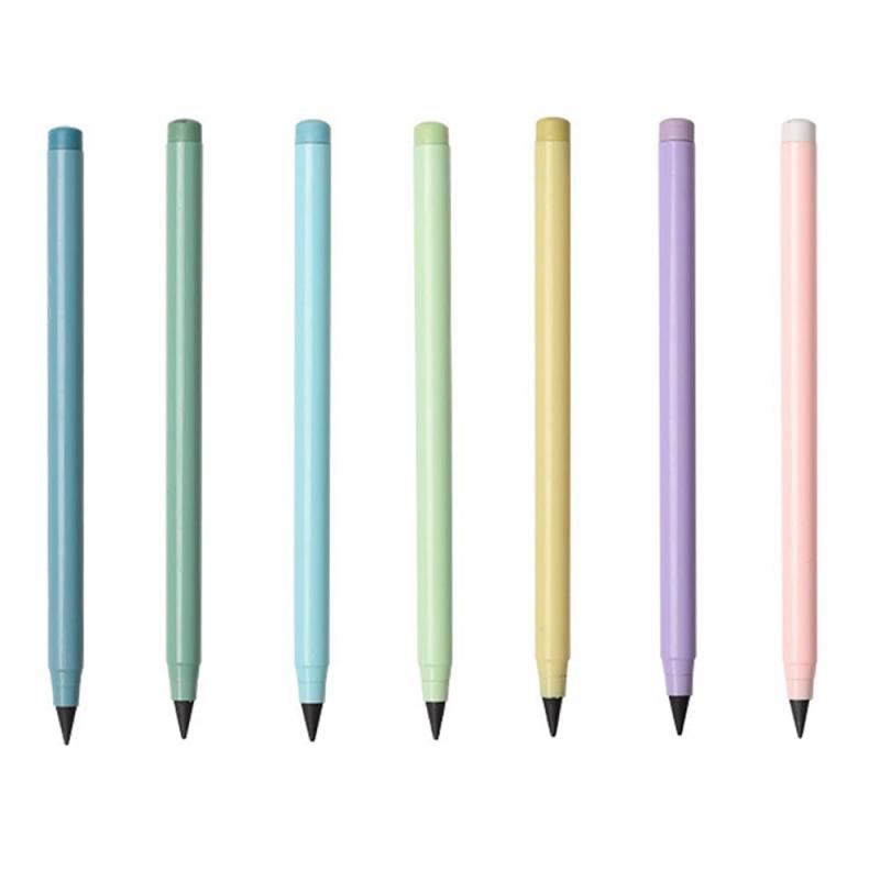 MYLCHBDJ 鉛筆 メタルペンシル 永遠の鉛筆 無限の鉛筆 7本セットキャップ付き 削らない 安全無毒 インクなしえんぴつ 新型鉛筆 環境に優