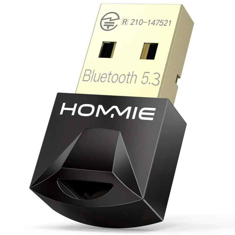 Bluetooth 5.0 USBアダプター Hommie 【TELEC認証済 】Bluetoothアダプター USBアダプタ 小型 送信機 受信機 低遅延 ブルートゥース5ドン