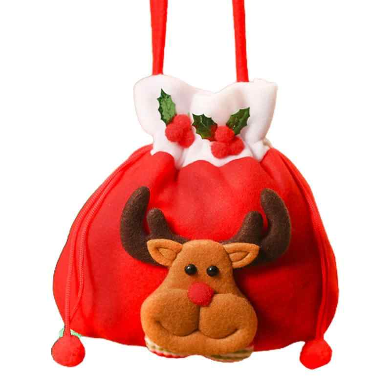 クリスマスギフトバッグ クリスマス ラッピング袋 かわいいサンタクロース 雪だるま トナカイ クマ 壁掛け 手提げ 装 飴 小物 お菓子入れ