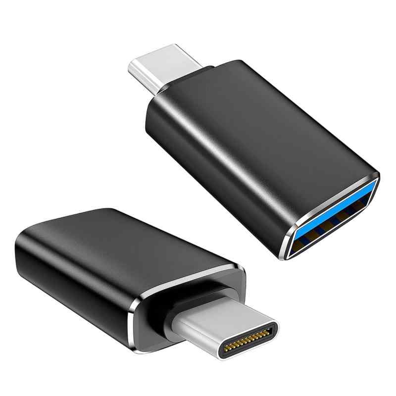 USB Type-C 変換アダプタ【 2個セット- 合金製 】 USB Type C（オス ）to USB 3.0（メス）変換コネクタ QC3.0 急速充電と高速データ転送