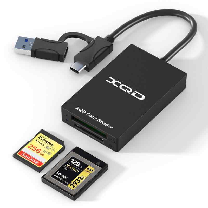 XQD SDカードリーダー USB USB-C - XQD SDカードリーダーアダプター Sony G/Mシリーズ対応 Lexar 2933x/1400x USB Mark XQDカード SD/SDH