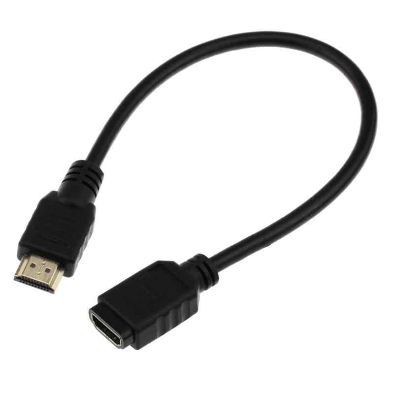 Turnwin HDMI 延長ケーブル ファイヤーTVスティックに対応 金メッキ 30CM (タイプAオス - タイプAメス) ブラック